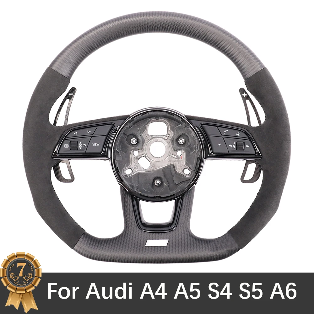 

For Audi A3 A4 A5 S1 S3 S4 S5 A6 A7 B9 S5 Matte Carbon Fiber Customized Steering Wheel With Palldes Assembly Accessories