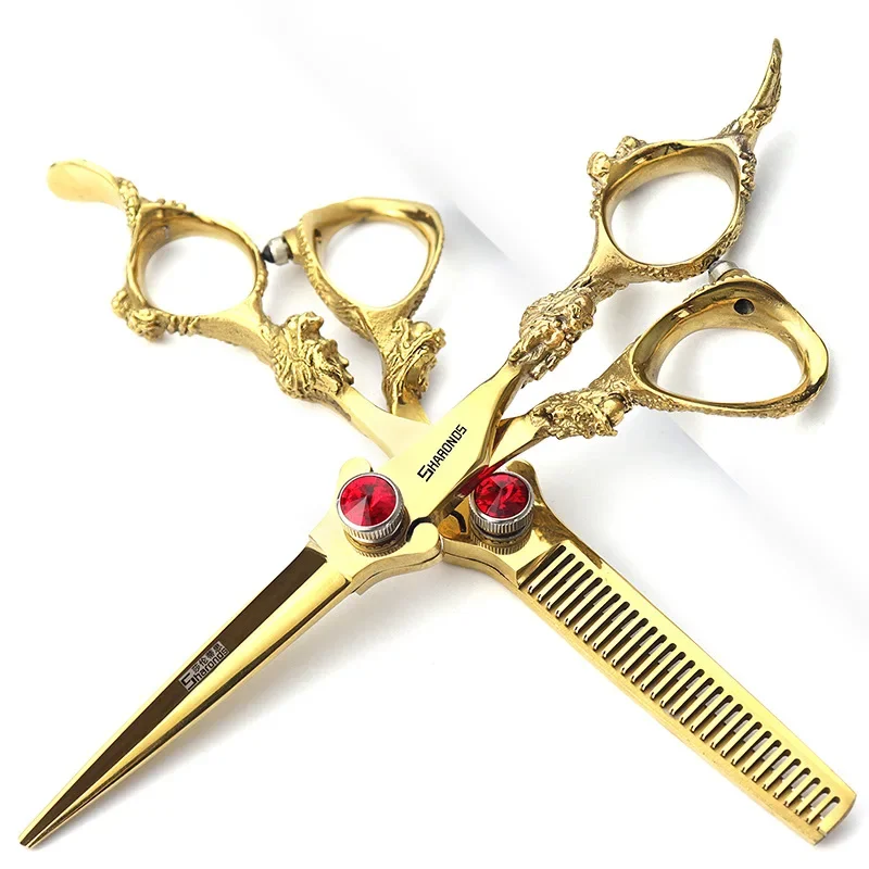 Tooth Scissors Hairdresser Special for Cutting Bangs Thinning Hair Breaking Hair Advanced Haircut Scissors Professional Suit