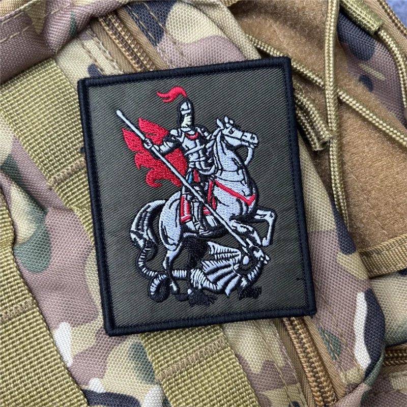 Parche táctico bordado Saint-Georges para ropa, insignia con velcro - imagen 4