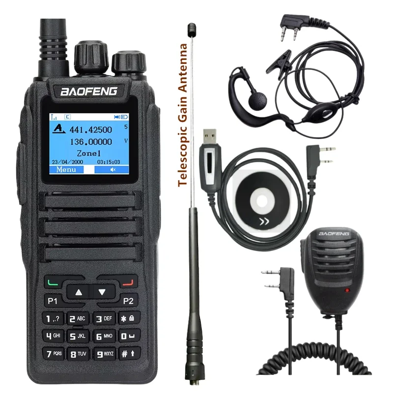 Baofeng Walkie Talkie DM-1701 DMR Dual Mode Analog and Digital Radios Tier 1&2 Dual-Time Slot DM1701 Ham Dual-Band DM-1801 DM-5R