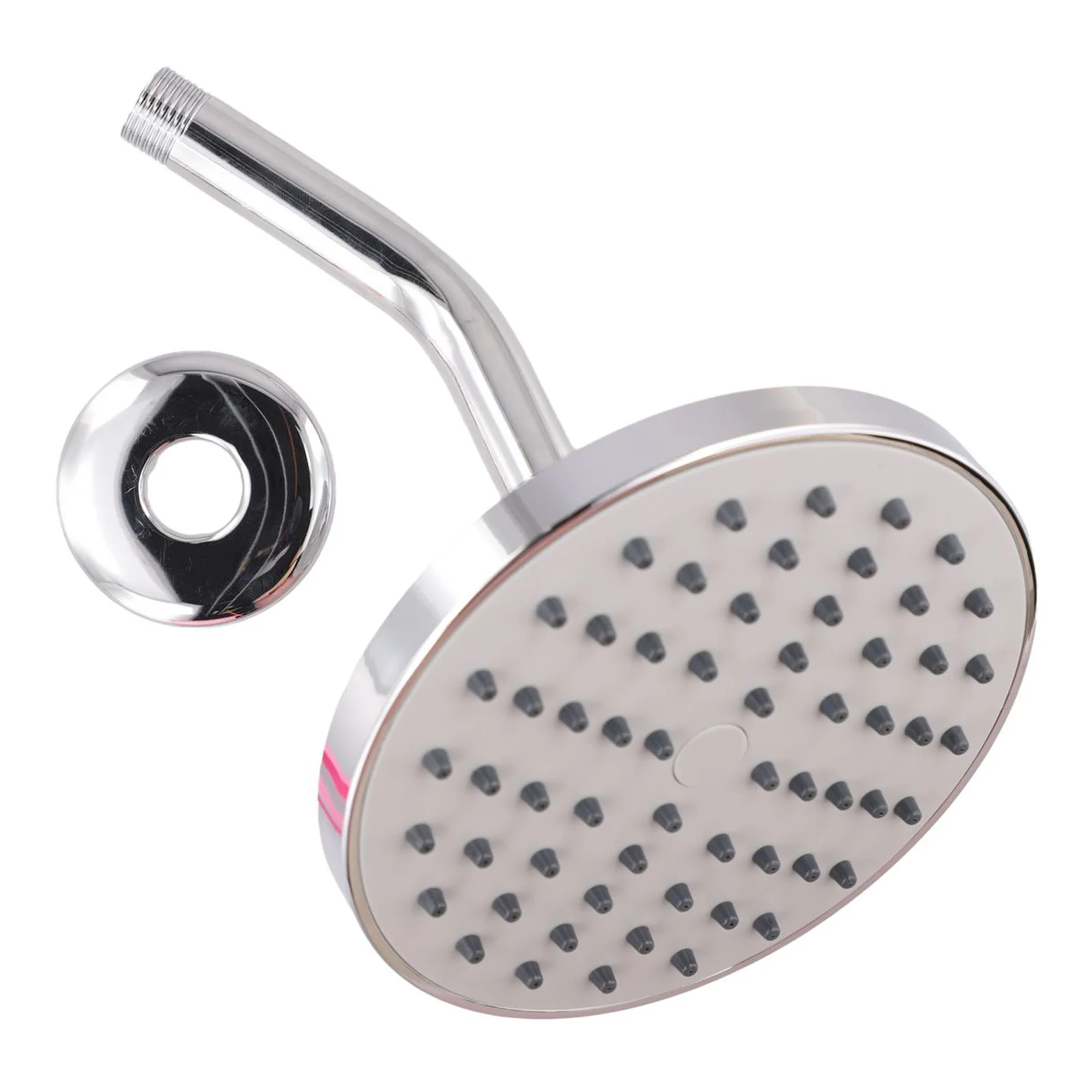 Jet Mount Self-Cleaning Shower Head 6 Inch Pressure Boosting Shower Head Flexible Silicone Jets Air-In Technology Shower Head