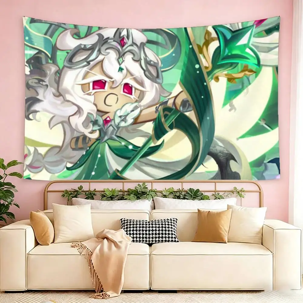Anime White Lily C-Cookie Flags Wall Hanging Tapestry Outdoor Garage Room Decorative flag Background Blanket