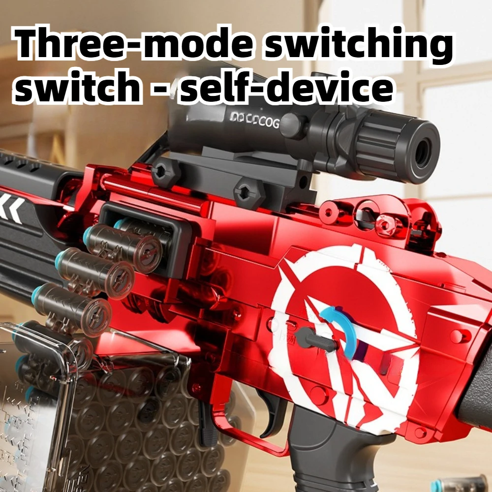 M249 Big Pineapple Electric Soft-Powder Rifle One Handed Auto Fire Long Range Light Machine Gun Children's Boy Toy Gun view 3