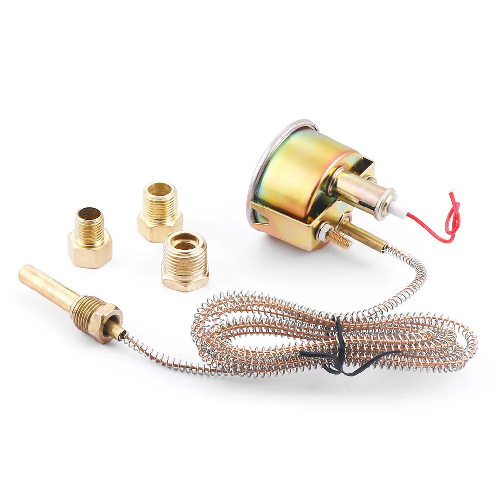 2 52mm 12V Pointer Mechanical Water Temperature Temp Gauge 50-140℃ Water Temperature Temp Gauge
