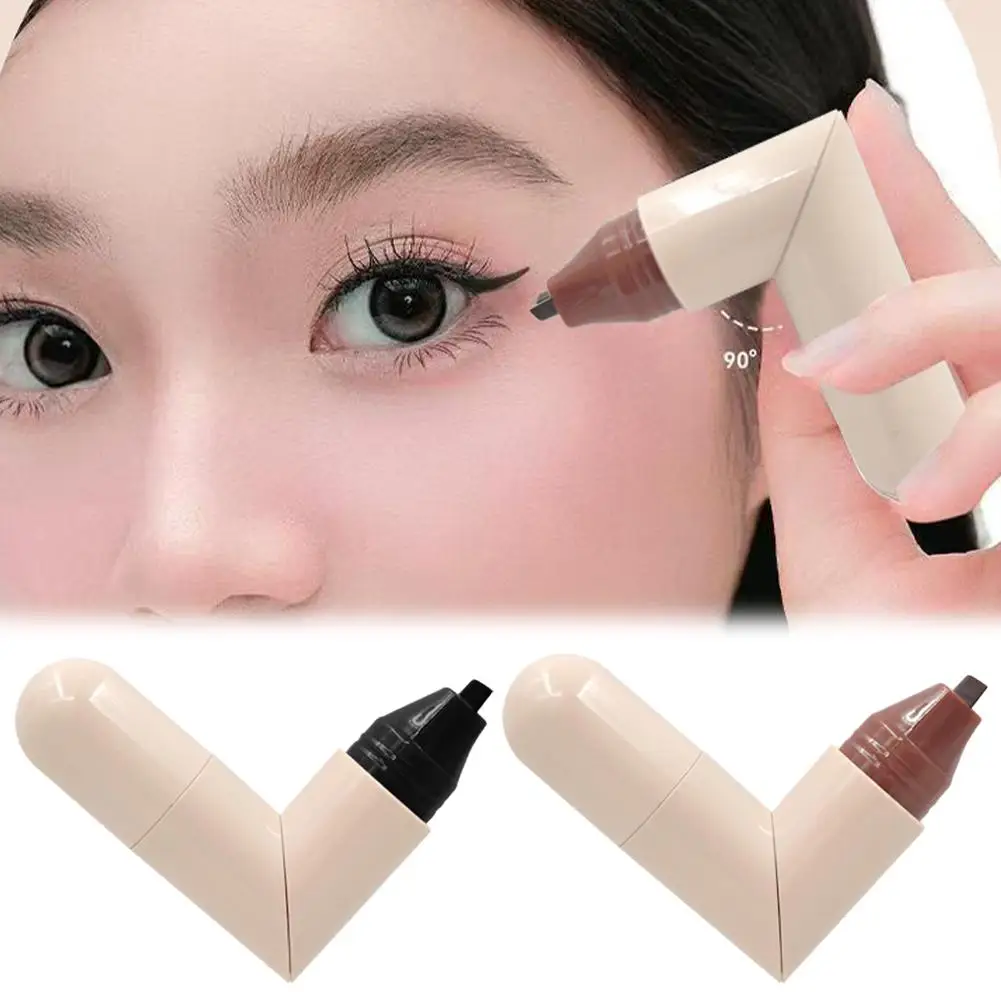 Coda per occhi estesa Trucco Integrato Nero Marrone Eyeliner Sigillo integrato Timbro Liner Penna impermeabile Occhio Liquido Durata Occhi P1X1