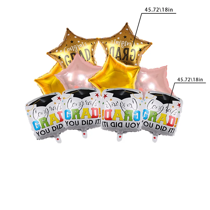 Graduation season theme aluminum film balloon combination party decoration doctor trophy balloon