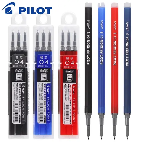 일본 파일럿 지울 수 있는 펜 리필, LFPKRF30S4, 0.4mm 교체 리필, LFPK-25S4 학용품, 3 개