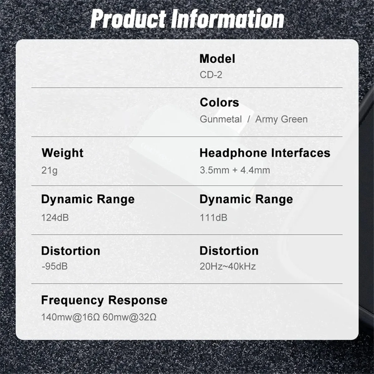 Upgraded CD-2 Type-C to 3.5mm 4.4mm Decoder for Android/IOS//Win10 A