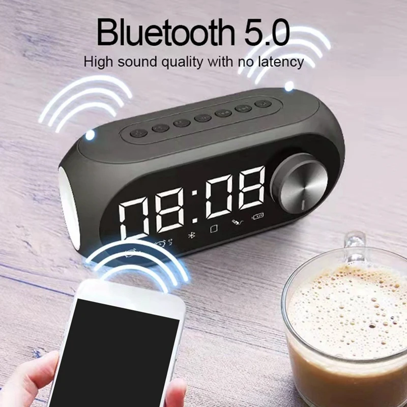 New Alarm Clock Radio For Bedrooms With Color Night Light, Dual Alarm, Dimmer, Nap Timer, FM Radio With For Bedroom