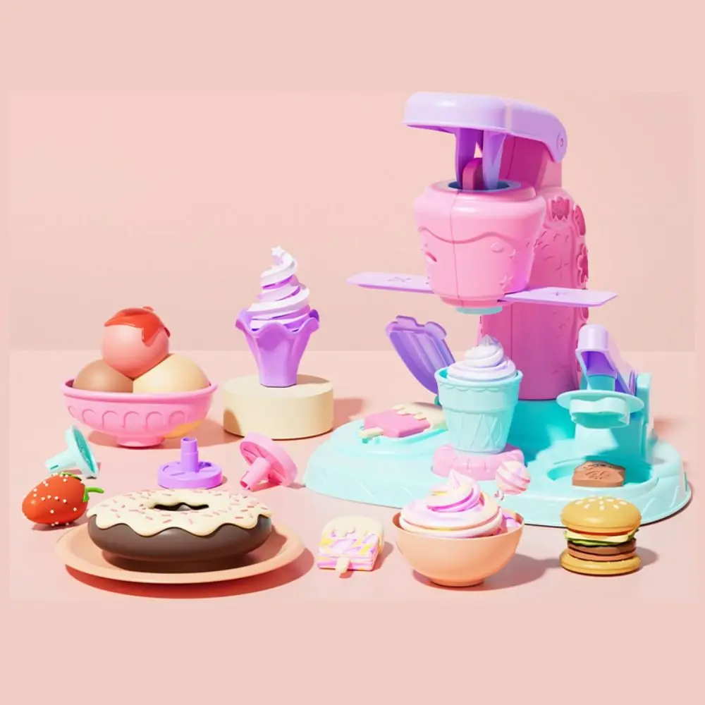 Unique Design DIY Maker Toy Handmade Mold Tool Interesting Design Creative DIY Tool Colored Clay Ice Cream Noodles Machine