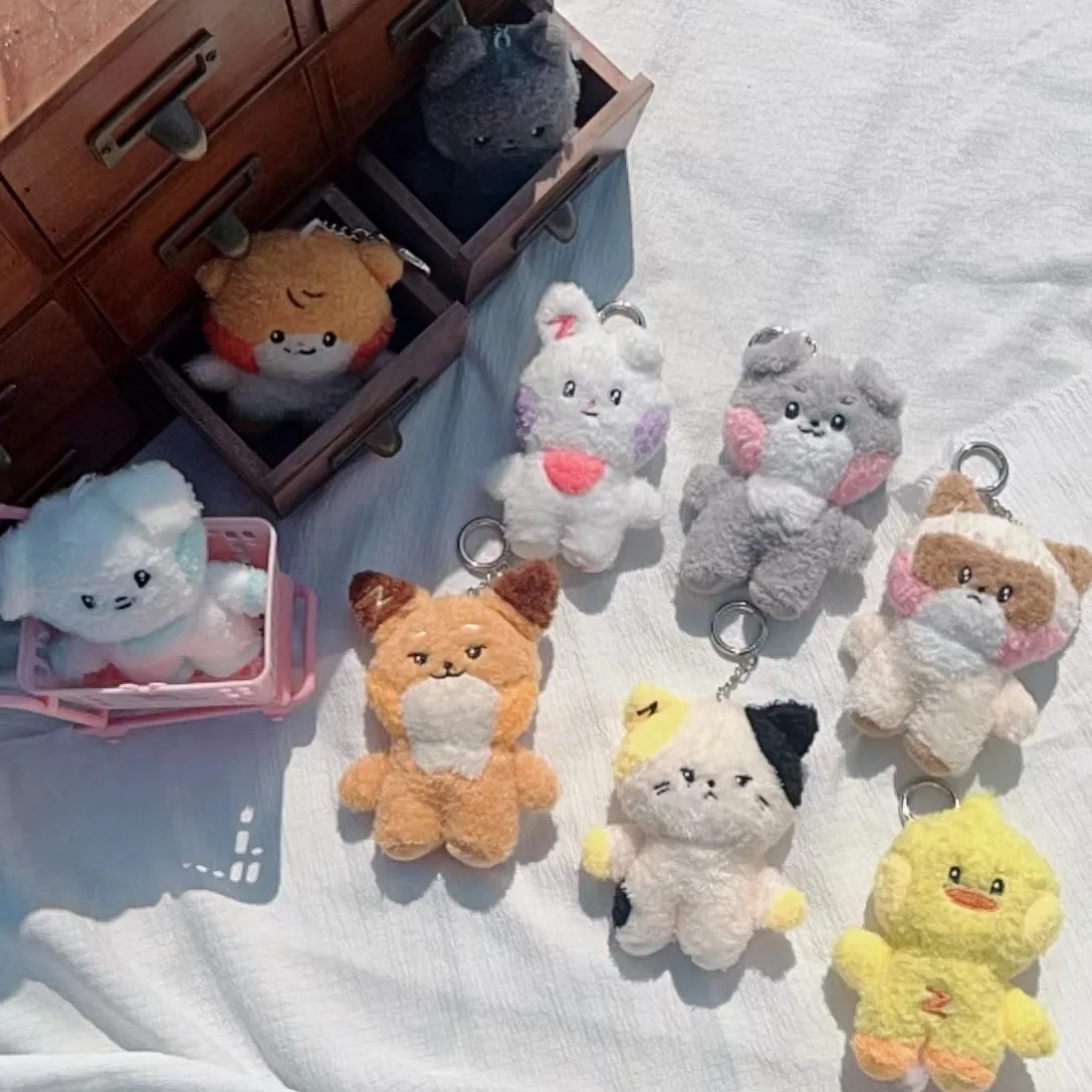 New Kpop ZB1 Doll Filling PP Cotton Soft Short Plush Toy ZERONI Cartoon Cute Dog Cat Rabbit Doll Keychain ZEROBASEONE Fans Gift