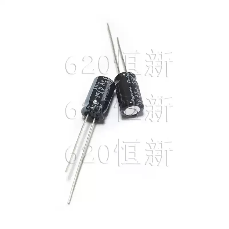10-100pcs New 35V47UF Japanese Red Treasure RUBYCON YXF 6.3X11 Long Life High Frequency 47UF 35V