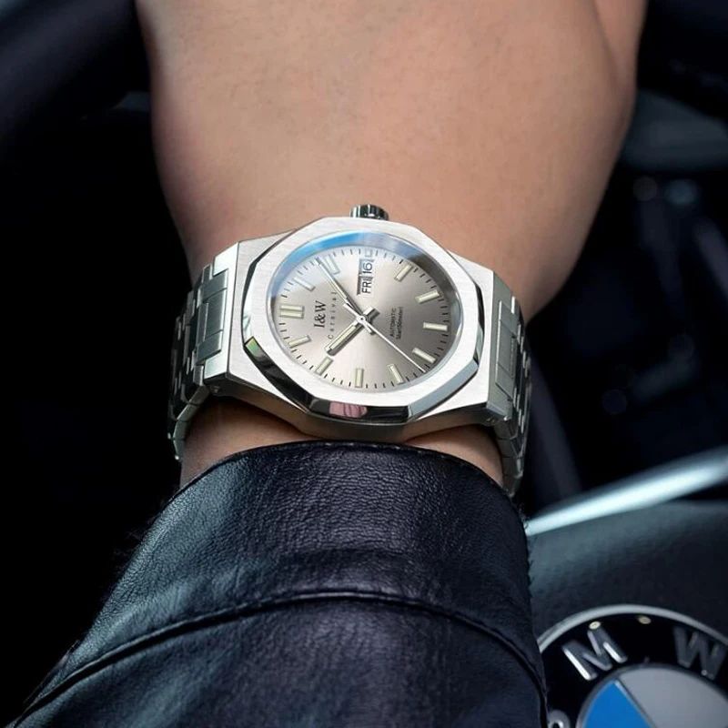 Carnival I&w For Mens Watch Japan Mechanical Movement Male Atomatic Wristwatch Sapphire Crystal `100m Waterproof Calendar Ss316