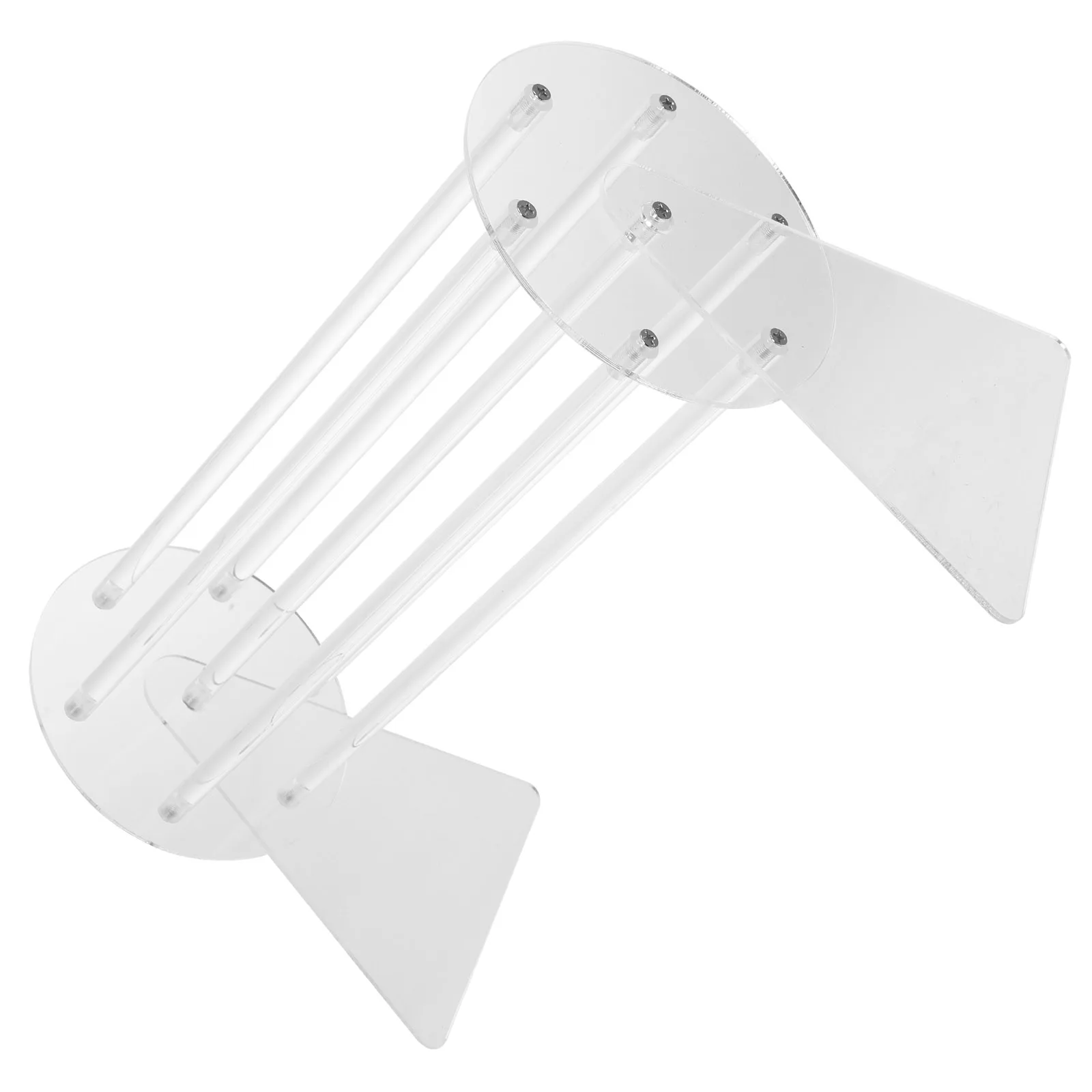 

Sturdy Acrylic Headband Display Rack Organizer For Women Vertical Claw Clip Hair Accessories Storage Stand Rotating Base Bangle