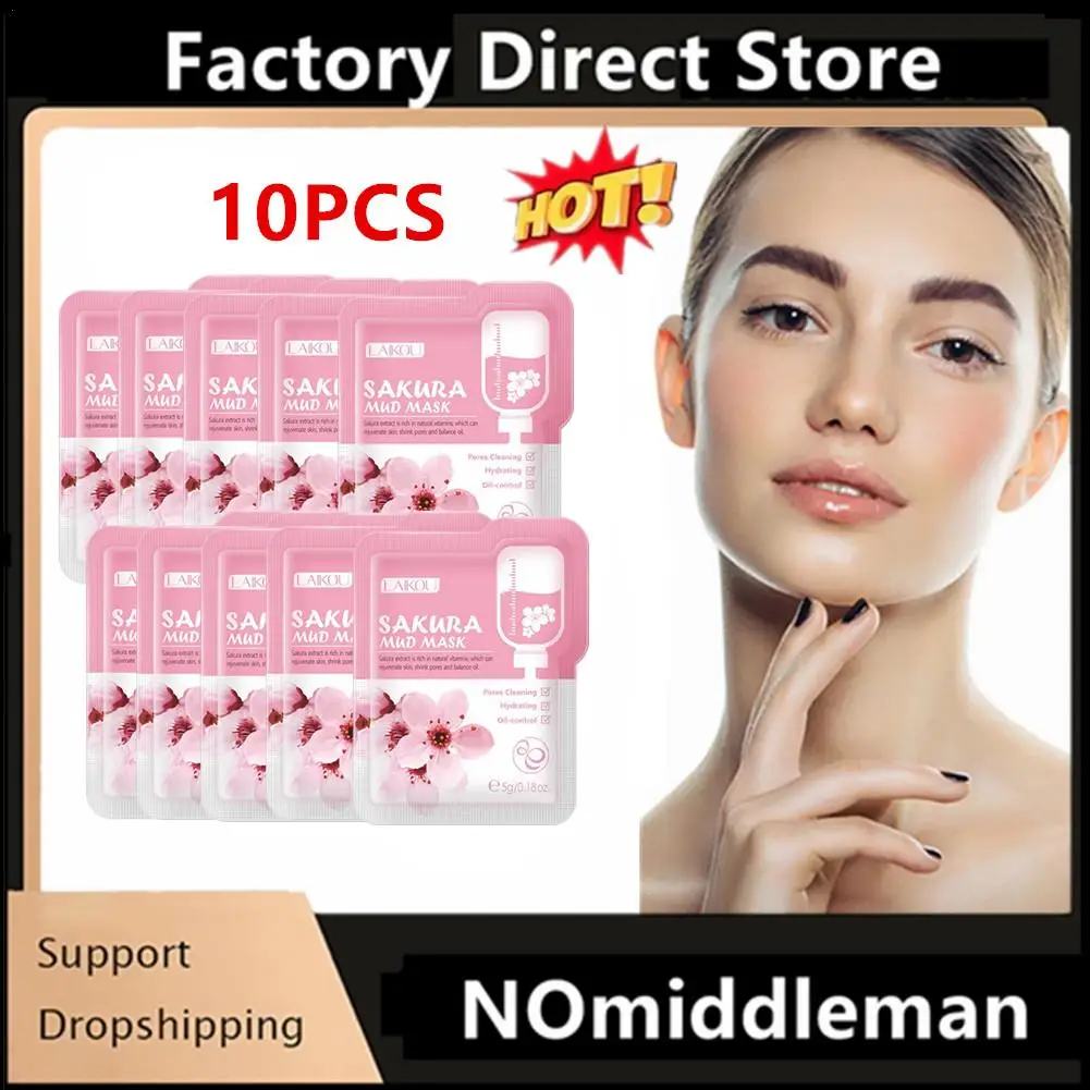 

10Pcs Bio Collagen Face Mask Shrink Pores Deep Hydrating Overnight Mask Moisturizing Refreshing Brightening Face Skin Care