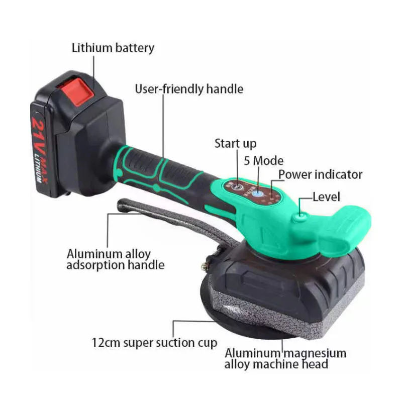 JH Вибратор для тротуарной плитки, машина для фитинга напольной плитки, автоматическое вибрационное выравнивание плитки, батарея 21 В