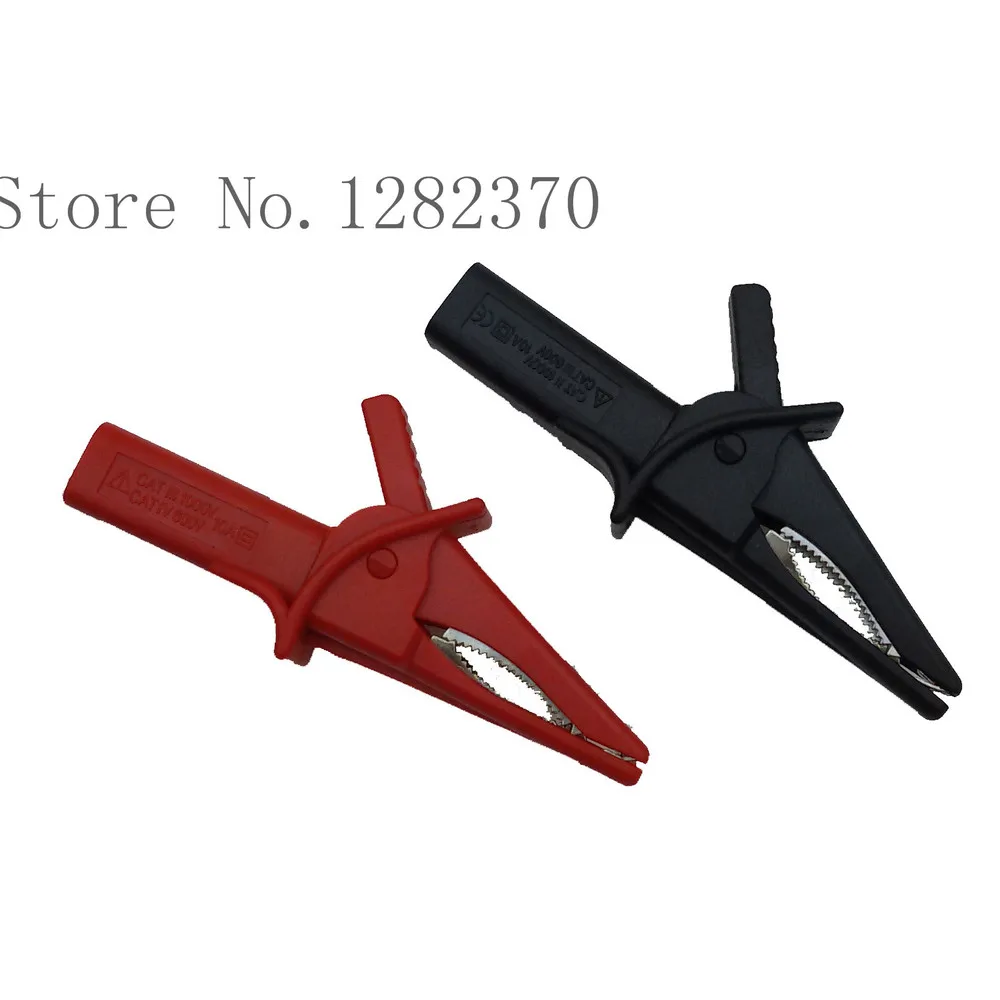 [SA] CL4204 Fully insulated safety crocodile clips 4mm socket interfaces CATIII600V / 10A  --20pcs/lot