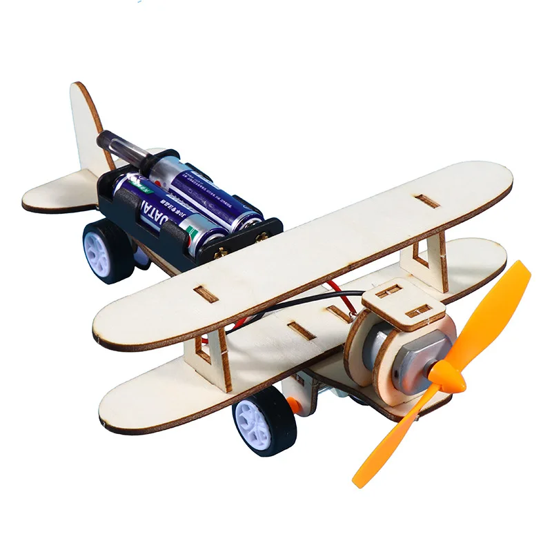 Kit de matériel fait main pour la science et la technologie des étudiants, petit avion électrique de production, modèle de jouet d'avion, bricolage