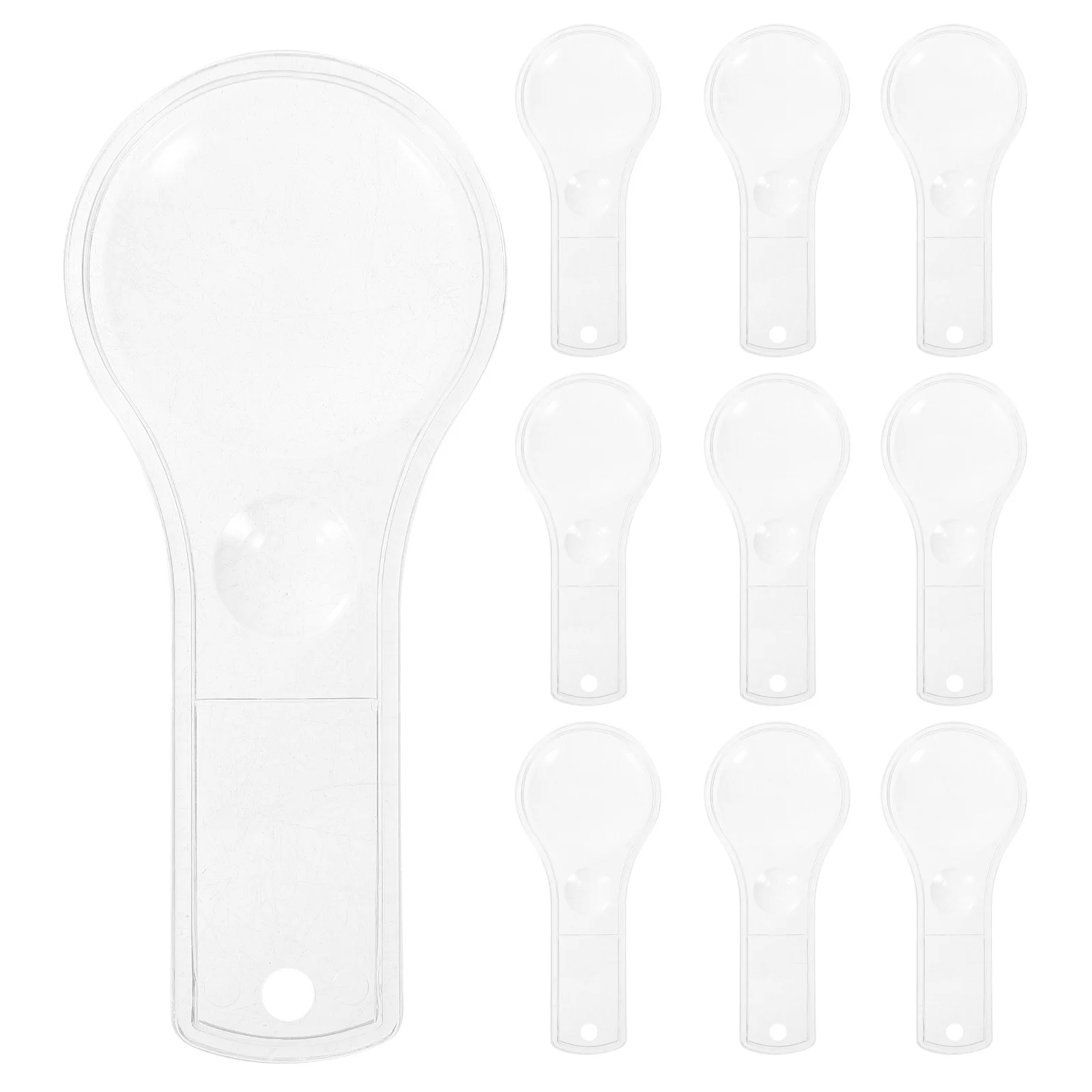 10 قطعة المكبر المحمول لقراءة الكتب والخرائط والمجلات تصميم مدمج عدسة قوية قابلة لإعادة الاستخدام لكبار السن والطلاب المحمولة