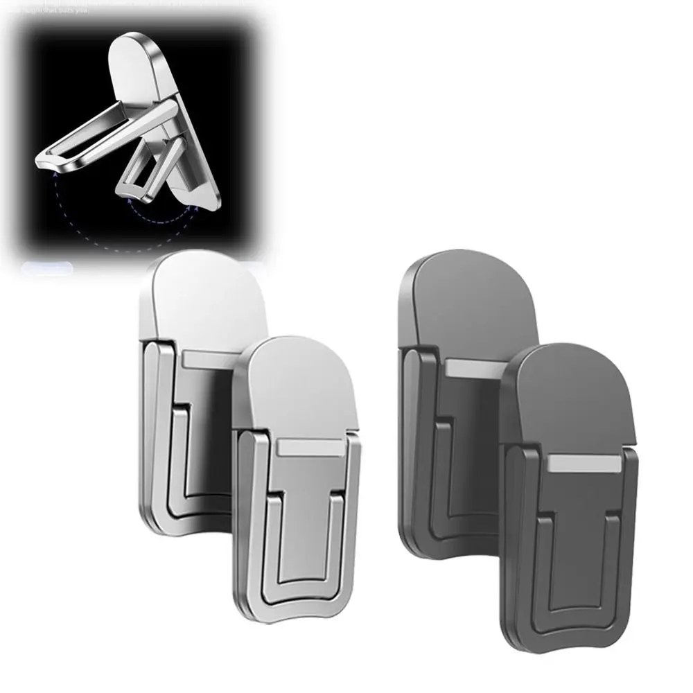 2pcs Mini Laptop Stand 2 Adjustable Angles Self-adhesive Foldable Bracket Portable Invisible Notebook Holder Legs for Macbook