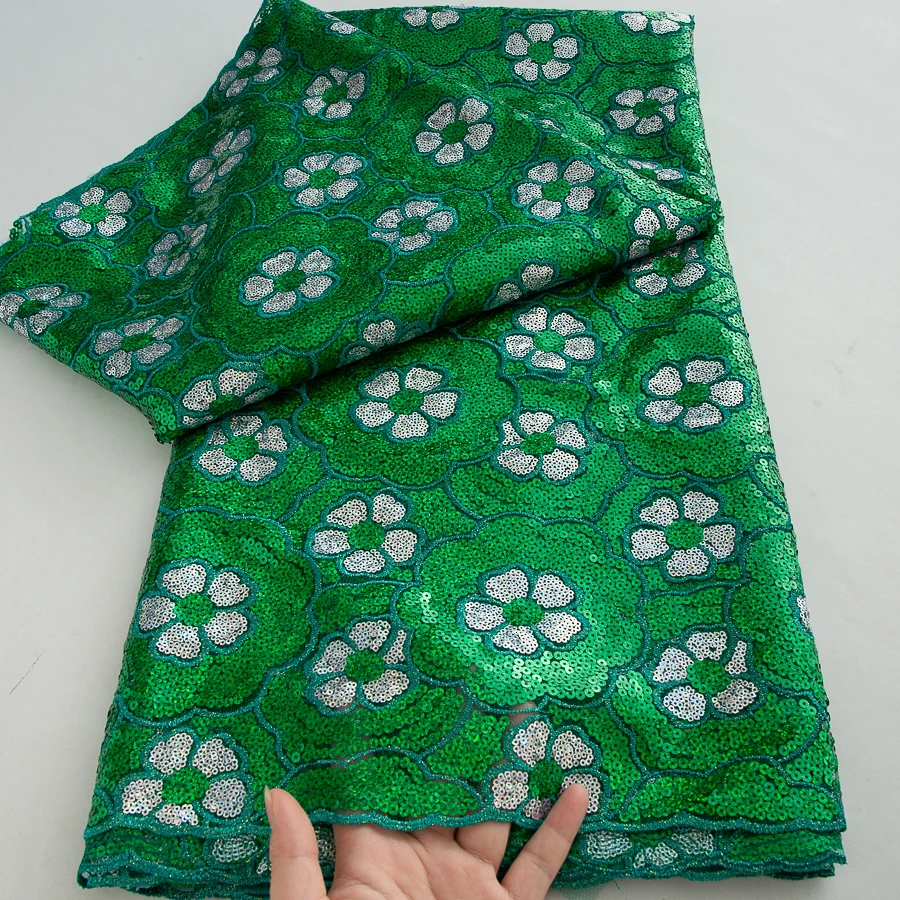 2025 африканская бархатная кружевная ткань высокого качества 5 лет нигерийская мода с блестками вышивка французский тюль кружевная ткань для свадебной ткани