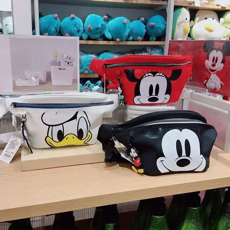 Disney\'s new Mickey men and women belt bag Mickey Mouse shoulder bag chest bag boys girls handbag