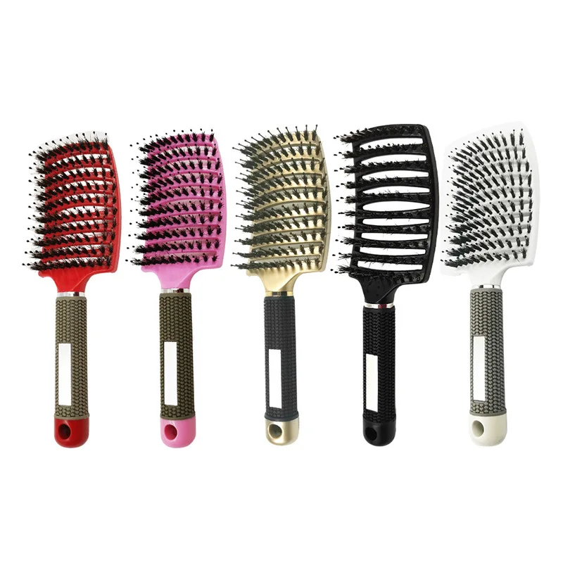 Hair Scalp Massage Comb Hairbrush Women Wet Dry Curly Untangling Hair Brush Bristle Nylon Salon Hair Styling Tools Dropship