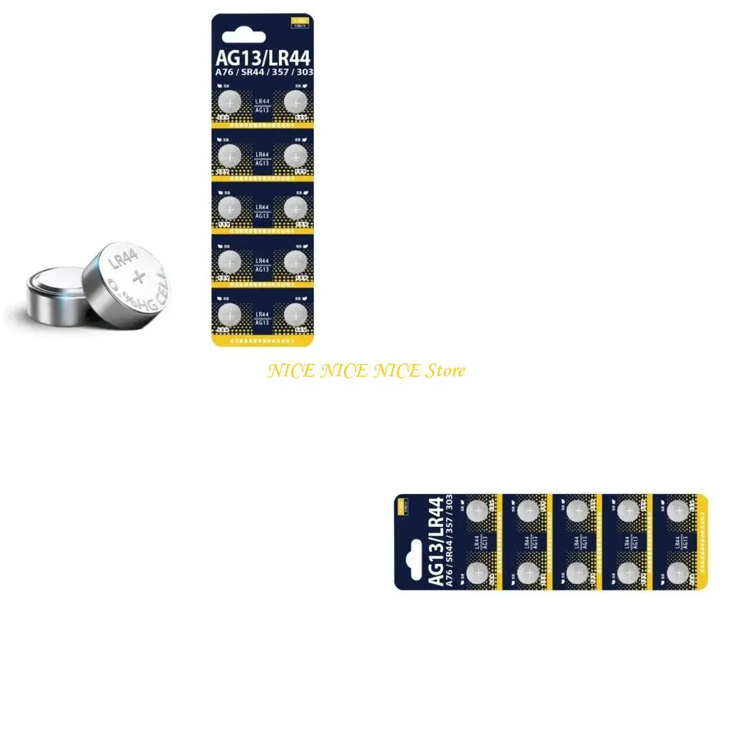 

Pack of 10/20 LR44 Button Cell Battery Coin Cell Battery for Watches Remote Key Long Terms Use Stable Voltages Output
