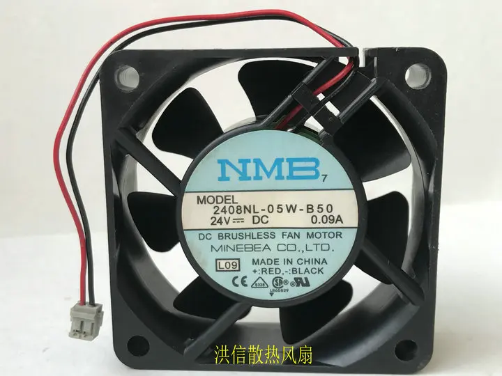 원래 NMB 6020 2408NL-05W-B50 DC24V 0.09A 6CM 주파수 변환기 냉각 팬