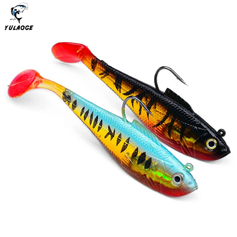 1PCS lures for black bass Lead head soft fishing lure silicone for fishing trout lures fishing items for sea 3.6G 9.5G 24.6G