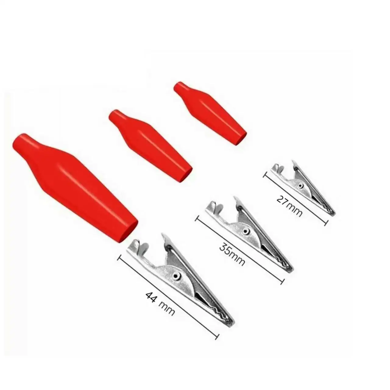 Red、black Insulated Crocodile Clips Electrical Battery Connectors Mini Alligator Test Clips For Stereo Application Power Termina