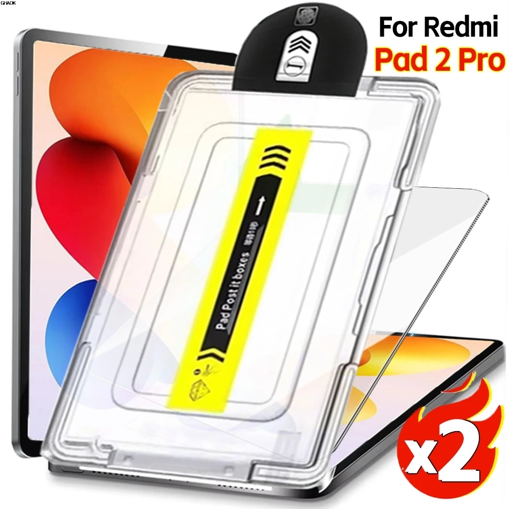 1-2pcs for Redmi Pad 2 Pro 12.1-inch 2025 Easy To Install Tempered Glass Screen Protector HD Clear Anti-scratch Protective Film