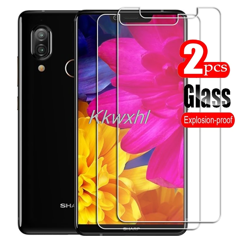2 uds para Sharp Aquos S3 Protector de vidrio templado de alta HD en AquosS3 FS8032 película protectora de pantalla de teléfono