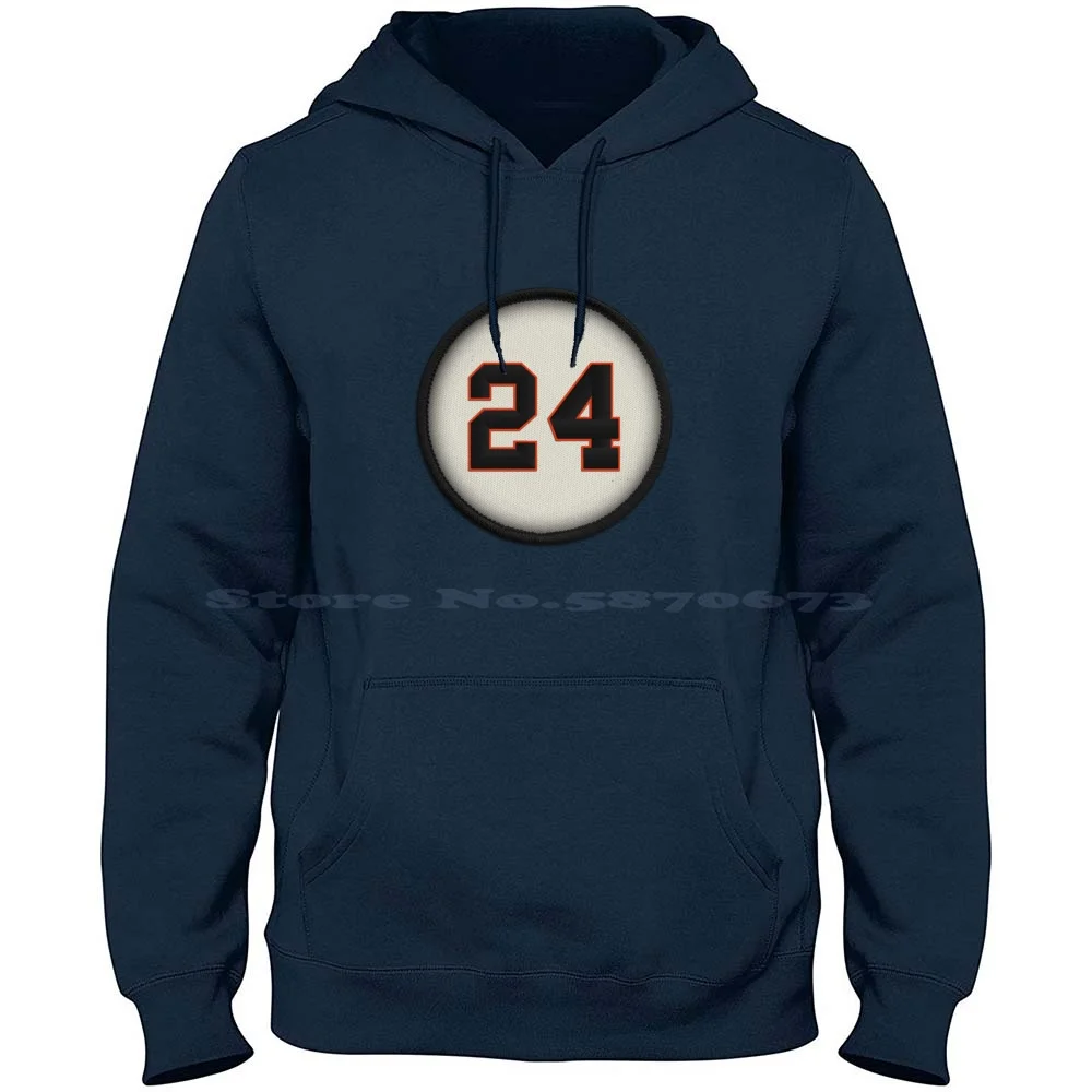 24-Say Hey Kid ( Alt Version ) 100% Cotton Hoodie T Shirt Number 24 The Say Hey Kid Hitter Player Willie Mays California San