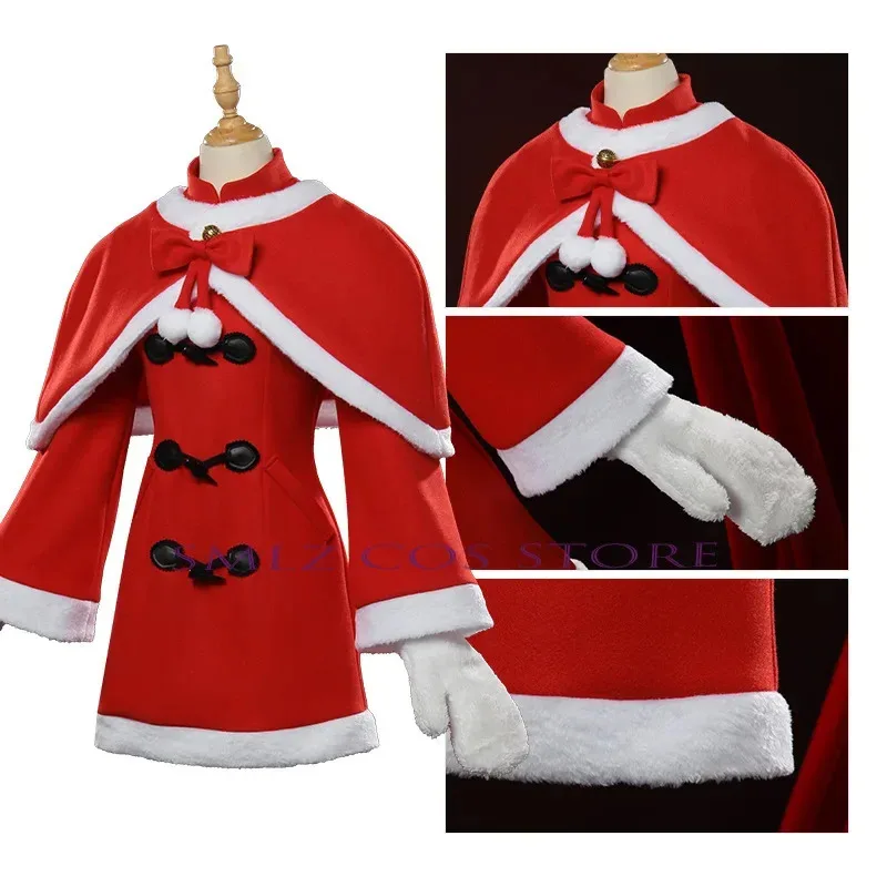 أزياء أنيمي أسوكا لانغلي سوريو التأثيرية أزياء عيد الميلاد فستان أحمر بدلة السنة الجديدة ملابس الحفلات كوميك كون للمرأة