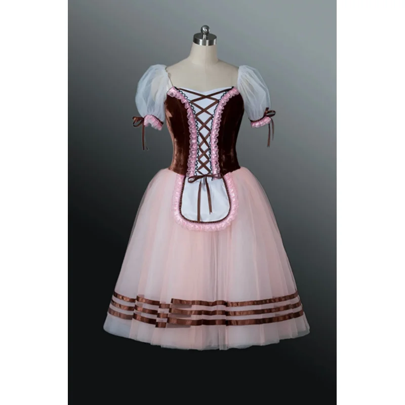 Giselle-vestido longo de bailarina para mulheres, vermelho, fantasia de palco, tutu dançando, vestidos de bailarina, dançando