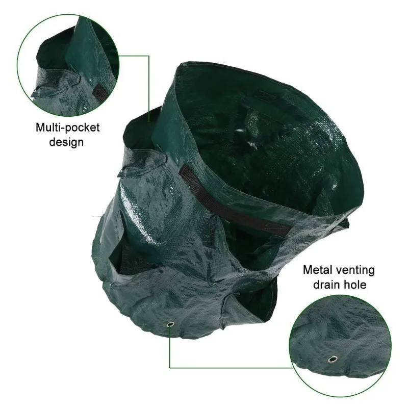 5/7/10 Gallon PE Strawberry Planter Grow Bags Potato Pot Gardening Pots Home Jardin Flower Veg Tomato Planting Tools Container gallery 2