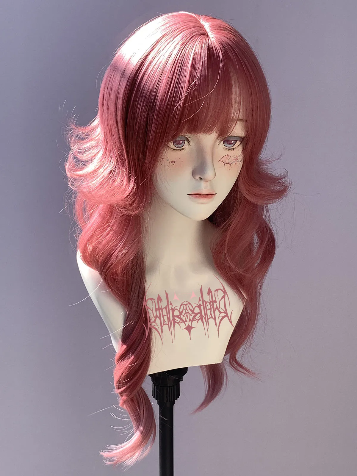 Gradient Color Lolita Style Dress up Wig Female Long Curly Hair