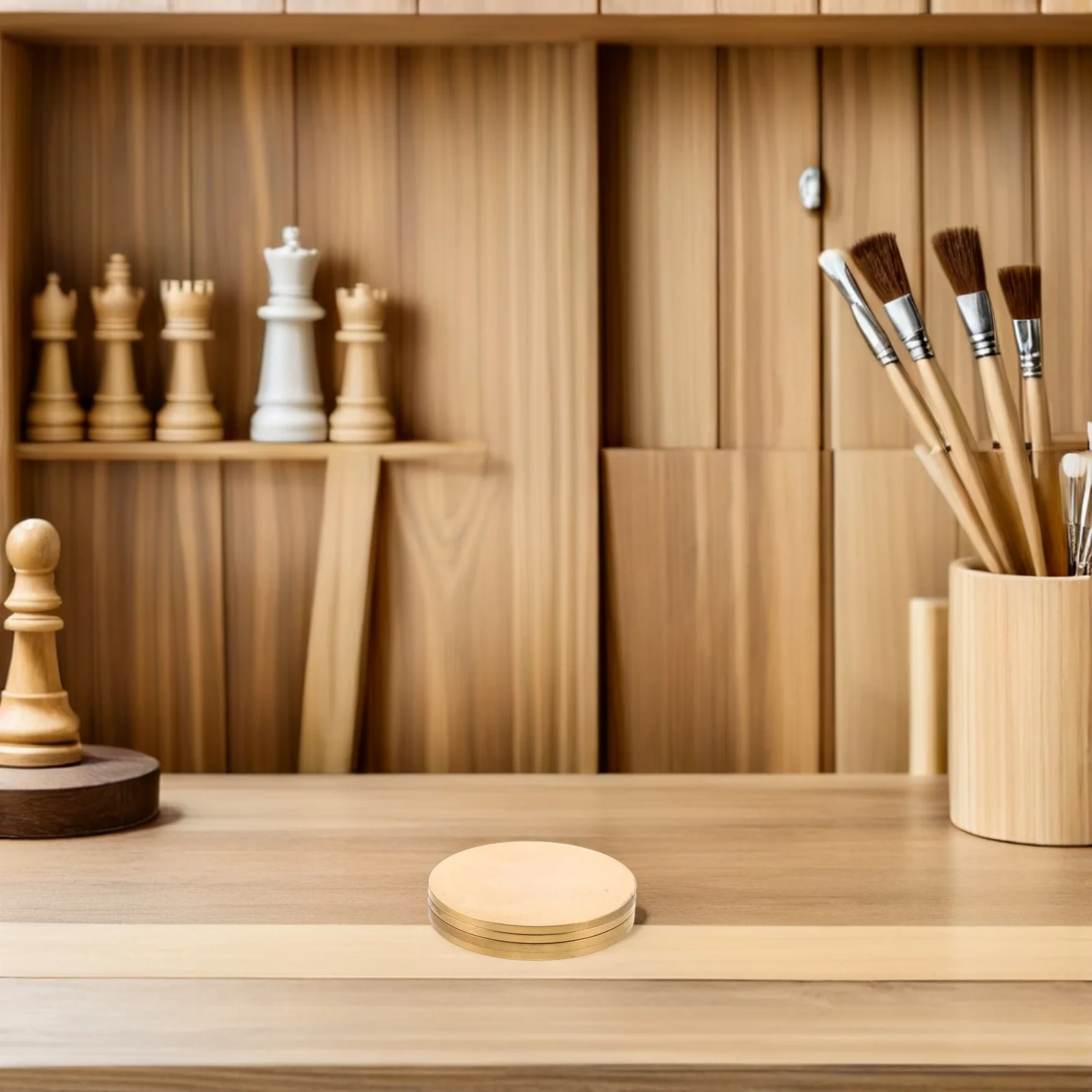 4 قطعة 45 مللي متر النحاس ختم الفراغات الصفائح المعدنية المستديرة ل اليد ضغط Diy بها بنفسك الحرف أدوات النقش لوحة مدفوعة الختم صنع عدة #3