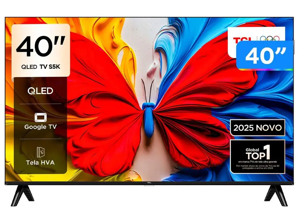 تلفزيون ذكي 40 بوصة TCL Full HD QLED 40S5K Google TV 2 HDMI #1