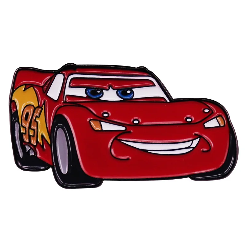 Disney Cars Lapel Pin Lightning McQueen Brooch Cartoon Icons Badges Pins Shirt Bag Hat Jewelry Trinket For Friends Kids