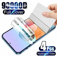 4Pcs Hydrogel Film for Xiaomi Poco X3 Pro F3 M3 M4 11T 12T Pro Screen Protector for Redmi Note 11 10 9 8 Pro 9s 10s 8T 9T 9A 9C