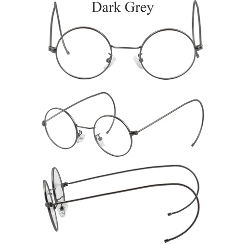 Imagen 2 del producto Monturas de gafas con borde de alambre redondo pequeño vintage antiguo Gafas Rx 2012