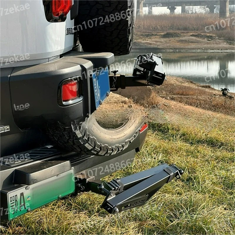 Camping Self Driving Trailer Hook Off-road Vehicle Telescopic Tail Swing Outdoor Trailer Bar Square Hammock Rack
