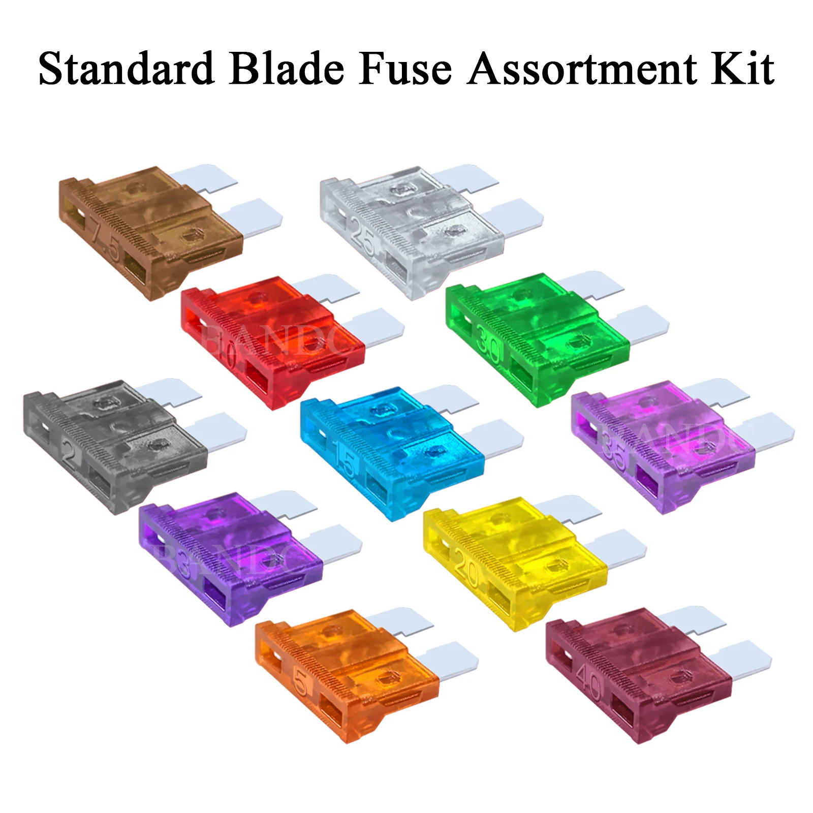 110Pcs Auto Blade Fuse 2A 3A 5A 7.5A 10A 15A 20A 25A 30A 35A 40A Standard ATC/ATO Blade Fuse Assortment Kit For Car Truck Marine