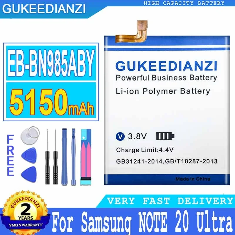 

GUKEEDIANZI-Big Power Battery, EB-BN985ABY, 5150mAh, for Samsung Note 20 Ultra, NOTE20 Ultra