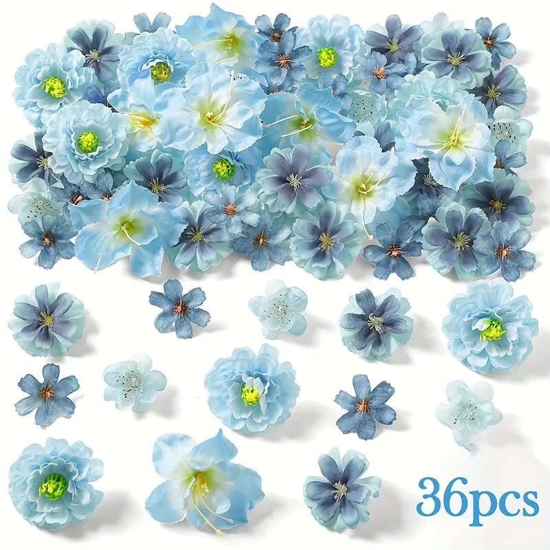 36 Teile/beutel Seidenblumenköpfe Gefälschte Rose Gänseblümchen für Heimdekoration Hochzeit Dekor Girlande Liefert Künstliche Handwerk Blumenkranz – Detail 8