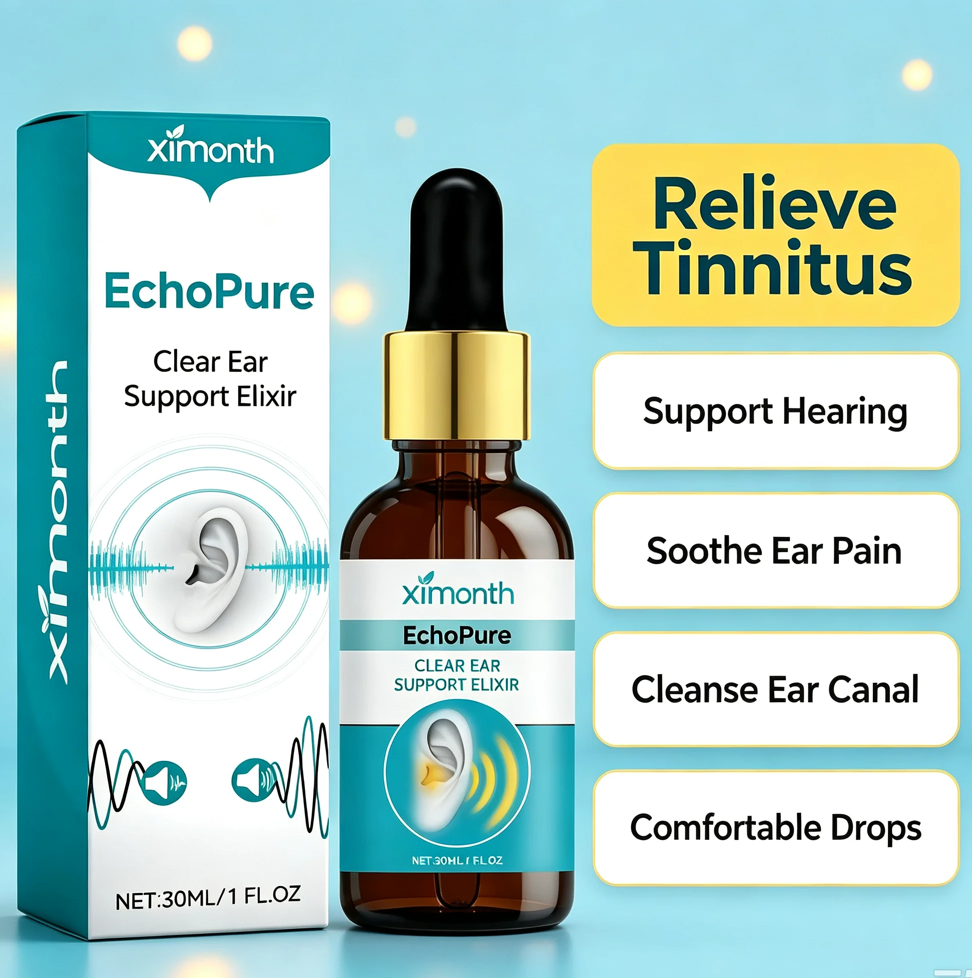 Tinnitus Sooth Ear Drops Support Hearing Wellness Relieve Buzzing Ringing In Ears Ear Canal Care Ear Health Liquid For Daily Use