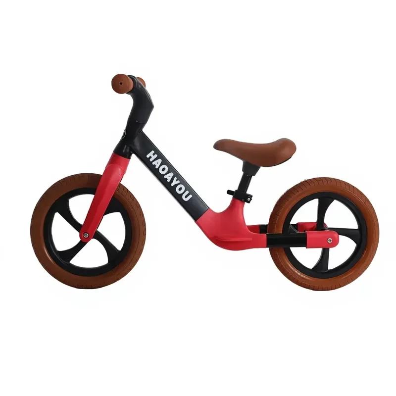 Premium PP High Carbon Steel Kids Balance Bike No Pedal 12inch Tires Leather Cover Saddle for Boys Girls 2-7 Years view 2