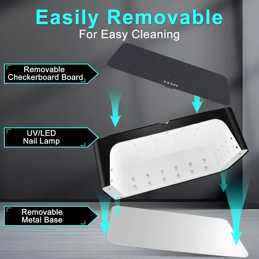 UV LED Nail Lamp Luxury Cordless UV Light for Gel Nails with Red Light Skincare4+2 Timer Modes TwoHand Design Professional Nail